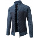 Men's Cardigan Jumper Knit Zipper Color Block Stand Collar Stylish Holiday Fall Winter Black Light gray XS S M / Long Sleeve / Machine wash / Unisex / Regular Fit / Long Sleeve