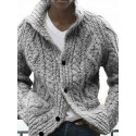 men's  blended shawl collar cardigan sweater button down knitwear coat jumper outwear