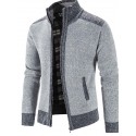 Men's Sweater Cardigan Jumper Knit Knitted Color Block Shirt Collar Stylish Casual Sport Daily Fall Winter Blue Light gray M L XL / Long Sleeve / Long Sleeve