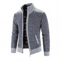 Men's Sweater Cardigan Jumper Knit Knitted Color Block Shirt Collar Stylish Casual Sport Daily Fall Winter Blue Light gray M L XL / Long Sleeve / Long Sleeve