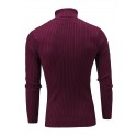 Men's Pullover Jumper Knit Retro Stylish Color Block Turtleneck Beaded Edge Sweaters Daily Holiday Winter White Black XS S M / Polyester / Elastic / Rib Fabrics / Long Sleeve / Machine wash