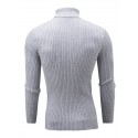 Men's Pullover Jumper Knit Retro Stylish Color Block Turtleneck Beaded Edge Sweaters Daily Holiday Winter White Black XS S M / Polyester / Elastic / Rib Fabrics / Long Sleeve / Machine wash