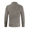 Men's Sweater Pullover Jumper Knit Knitted Solid Color Turtleneck Stylish Home Daily Fall Winter Gray Dark Gray M L XL / Long Sleeve / Long Sleeve