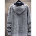 Men's Sweater Cardigan Jumper Knit Knitted Solid Color Hooded Stylish Home Daily Fall Winter Blue Gray M L XL / Long Sleeve / Long Sleeve