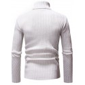 Men's Pullover Jumper Knit Knitted Solid Color Turtleneck Stylish Casual Daily Fall Winter Black Beige S M L / Long Sleeve / Long Sleeve
