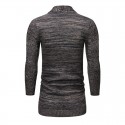 Men's Cardigan Jumper Knit Knitted Solid Color Deep V Stylish Daily Fall Winter Black Gray XS S M / Long Sleeve / Long Sleeve