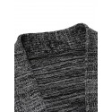 Men's Cardigan Jumper Knit Knitted Solid Color Deep V Stylish Daily Fall Winter Black Gray XS S M / Long Sleeve / Long Sleeve