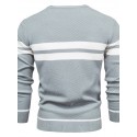 Men's Sweater Pullover Jumper Knit Knitted Striped Crew Neck Stylish Home Daily Fall Winter Black Blue M L XL / Long Sleeve / Long Sleeve