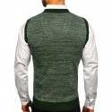 Men's Sweater Vest Jumper Ribbed Knit Cropped Knitted Color Block V Neck Stylish Basic Daily Holiday Fall Winter Green Black M L XL / Cotton / Sleeveless