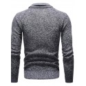Men's Pullover Jumper Knit Braided Solid Color Stand Collar Casual Outdoor Winter Blue Wine XS S M / Long Sleeve / Regular Fit / Long Sleeve