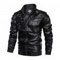 Men's Faux Leather Jacket  Motorcycle Jackets Black Bomber Jacket Casual Daily Outdoor Work Black Brown Fall Winter Comfortable