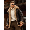 Men's Jacket Outdoor Daily Fall Winter Short Coat Zipper Turndown Regular Fit Windproof Warm Streetwear Casual Jacket Long Sleeve Plain Pocket Quilted Black Red Brown / Polyester / Machine wash