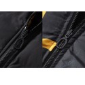 Men's Parka Outdoor Street Daily Fall Winter Regular Coat Regular Fit Warm Breathable Sporty Casual Jacket Long Sleeve Letter Pocket Full Zip Black Yellow Khaki / Going out