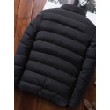 Men's Padded Regular Coat Regular Fit Jacket Solid Colored Wine Black Navy Blue
