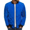 mens flight bomber jacket diamond quilted varsity jackets winter warm padded coats outwear red