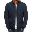 mens flight bomber jacket diamond quilted varsity jackets winter warm padded coats outwear red