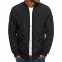 mens flight bomber jacket diamond quilted varsity jackets winter warm padded coats outwear red