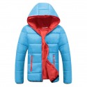 Men's Coat Coat Slim Fit Jacket Solid Color Colorful   Winter Parka Black+Green Red+Black Black / Orange