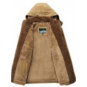 Men's Parka Outdoor Street Daily Fall Winter Long Coat Regular Fit Thermal Warm Breathable Sporty Casual Jacket Long Sleeve Solid Color Fur Trim Pocket Green Blue Khaki / Full Zip / Going out