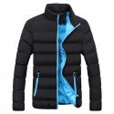 balakie mens down jacket winter warm slim thick bubble lightweight coat solid zipper down jacket outwear(blue,m)