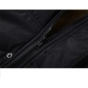 Men's Padded Long Coat Regular Fit Jacket Solid Colored Black / Plus Size / Plus Size