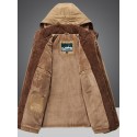 Men's Parka Outdoor Street Daily Fall Winter Long Coat Regular Fit Thermal Warm Breathable Sporty Casual Jacket Long Sleeve Solid Color Fur Trim Pocket Green Blue Khaki / Full Zip / Cotton