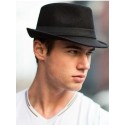 Men's Classical Fedora Hat Solid Colored Fabric leatherette Hat Casual Stylish Dress Hats Retro Gentlemen's Hat