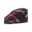 Men's Casual Flat Cap Daily Outdoor Two tone Plaid Beige Black Hat Sun Protection Comfort Warm / Fall / Winter / Spring / 1 PC