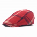 Men's Casual Flat Cap Daily Outdoor Two tone Plaid Beige Black Hat Sun Protection Comfort Warm / Fall / Winter / Spring / 1 PC