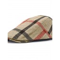 Men's Casual Flat Cap Daily Outdoor Two tone Plaid Beige Black Hat Sun Protection Comfort Warm / Fall / Winter / Spring / 1 PC
