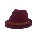 Men's Classic & Timeless Fedora Hat Party Festival Pure Color Pure Color Hat Comfort Warm Breathable / Fall / Winter / Spring / Summer / 1 PC