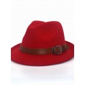 Men's Classic & Timeless Fedora Hat Party Festival Pure Color Pure Color Hat Comfort Warm Breathable / Fall / Winter / Spring / Summer / 1 PC