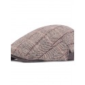 Men's Casual Flat Cap Street Daily Outdoor Print Plaid Hat Windproof Comfort Breathable / Fall / Winter / 1 PC