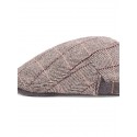 Men's Casual Flat Cap Street Daily Outdoor Print Plaid Hat Windproof Comfort Breathable / Fall / Winter / 1 PC