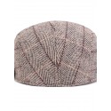 Men's Casual Flat Cap Street Daily Outdoor Print Plaid Hat Windproof Comfort Breathable / Fall / Winter / 1 PC