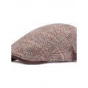 Men's Casual Flat Cap Street Daily Outdoor Print Plaid Hat Windproof Comfort Breathable / Fall / Winter / 1 PC