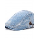 Men's Stylish Protective Hat Street Dailywear Pure Color Color Block Blue Hat Portable / Fall / Winter