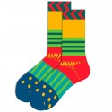 1 Pair Men's Socks Cute Fashion Novelty Colorful Socks Sports Outdoor Black and Yellow hosiery ankle socks