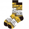 1 Pair Men's Socks Cute Fashion Novelty Colorful Socks Sports Outdoor Black and Yellow hosiery ankle socks
