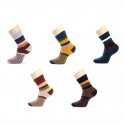 Men's 5 Pairs Socks Rainbow Multi Color Warm Spring & Summer Multi color Rainbow