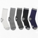 Men's 5 Pairs Socks Sport Socks / Athletic Socks Casual Socks Fashion Comfort Solid Colored Medium Spring, Fall, Winter, Summer Multi color Black Blue