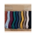 Men's 5 Pairs Socks Casual Socks Comfort Solid Colored Medium Fall & Winter Multi color Black Blue