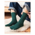 Men's 5 Pairs Socks Casual Socks Comfort Solid Colored Medium Fall & Winter Multi color Black Blue