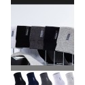 6 Pairs Comfort Men's Socks Solid Colored Socks Medium Casual Multi color hosiery crew socks