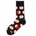 Comfort Novelty 1 Pair Men's Socks Socks Medium Black Harajuku happy socks men's funny combed cotton dress casual socks colorful novelty skateboard socks men Snack pattern