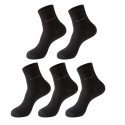 Men's 5 Pairs Socks Casual Socks Comfort Solid Colored Medium Spring & Summer Fall & Winter Multi color White Black