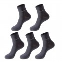 Men's 5 Pairs Socks Casual Socks Comfort Solid Colored Medium Spring & Summer Fall & Winter Multi color White Black