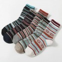 Men's 5 Pairs Socks Fashion Comfort Multi Color Warm Fall & Winter Multi color Black 1 Black