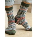 Men's 5 Pairs Socks Fashion Comfort Multi Color Warm Fall & Winter Multi color Black 1 Black