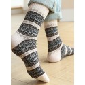 Men's 5 Pairs Socks Fashion Comfort Multi Color Warm Fall & Winter Multi color Black 1 Black